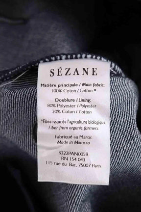 Jean droit Sézane Bleu en Coton
