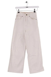 Jean droit Sézane Ecru en Coton, taille XXS - Seconde Main