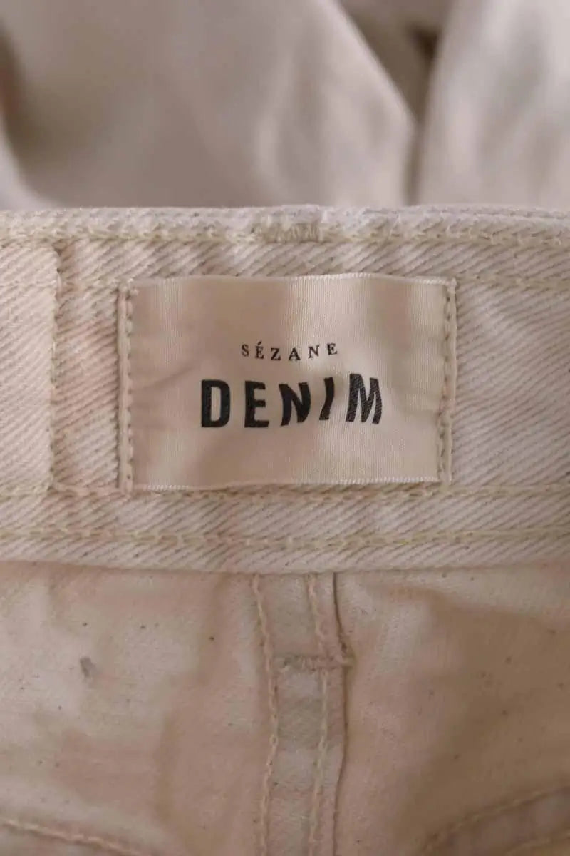 Jean droit Sézane Ecru en Coton