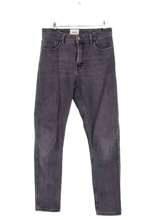 Jean droit Sézane Gris en Coton, taille L - Seconde Main