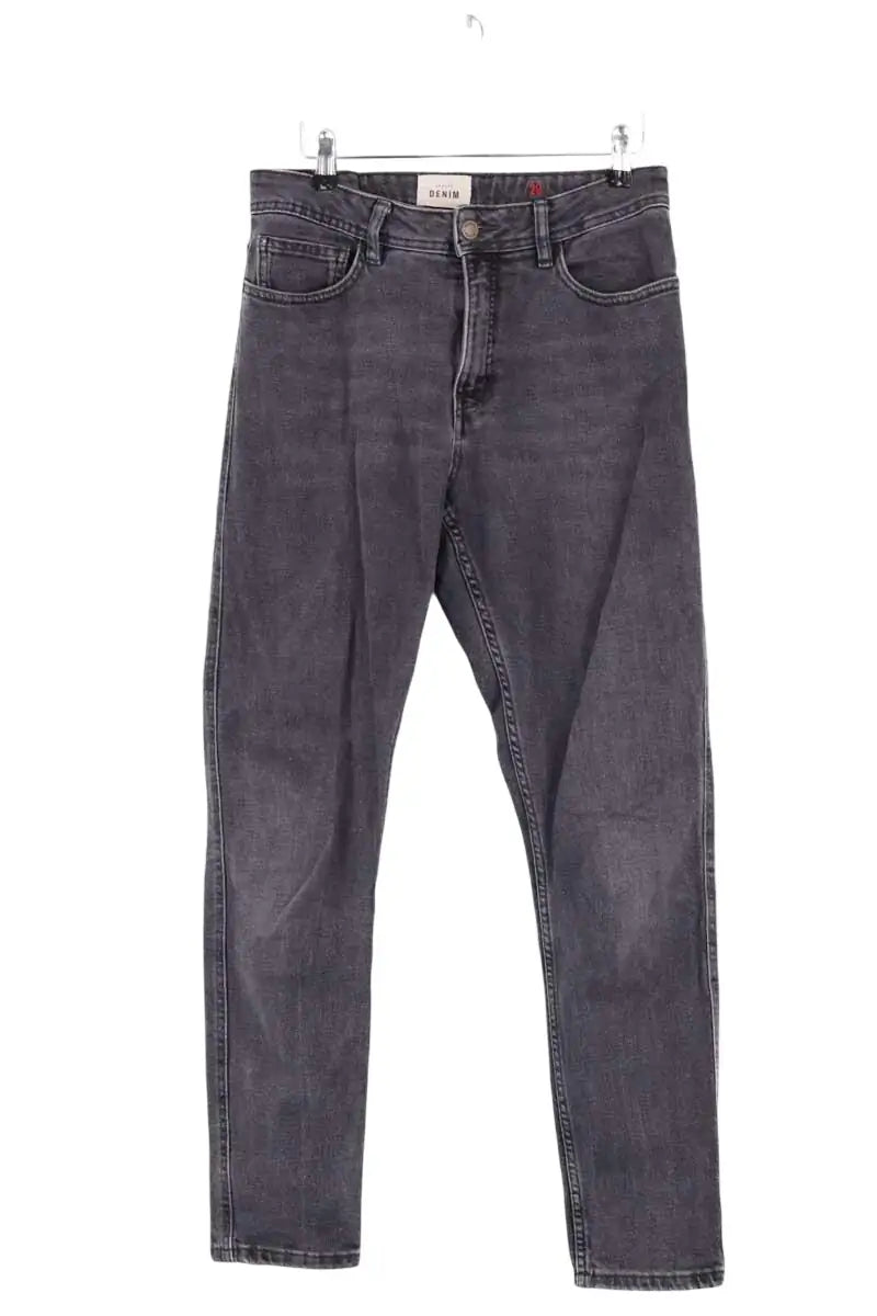 Jean droit Sézane Gris en Coton, taille L - Seconde Main