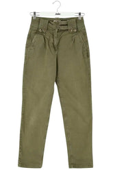 Jean droit Sézane Kaki en Coton, taille XS - Seconde Main
