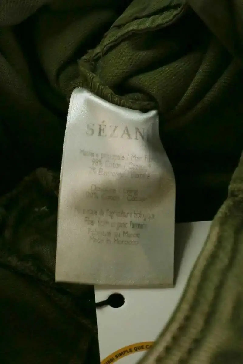 Jean droit Sézane Kaki en Coton