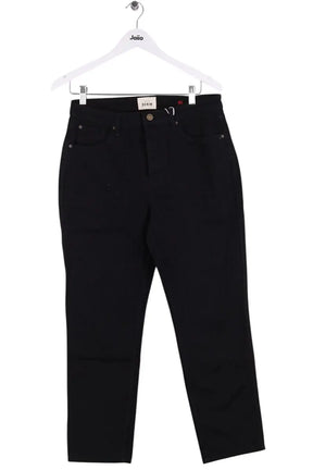 Jean droit Sézane Noir en Coton, taille L - Seconde Main