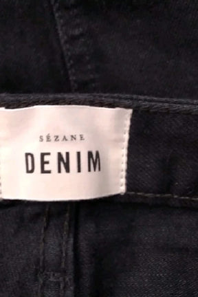 Jean droit Sézane Noir en Coton