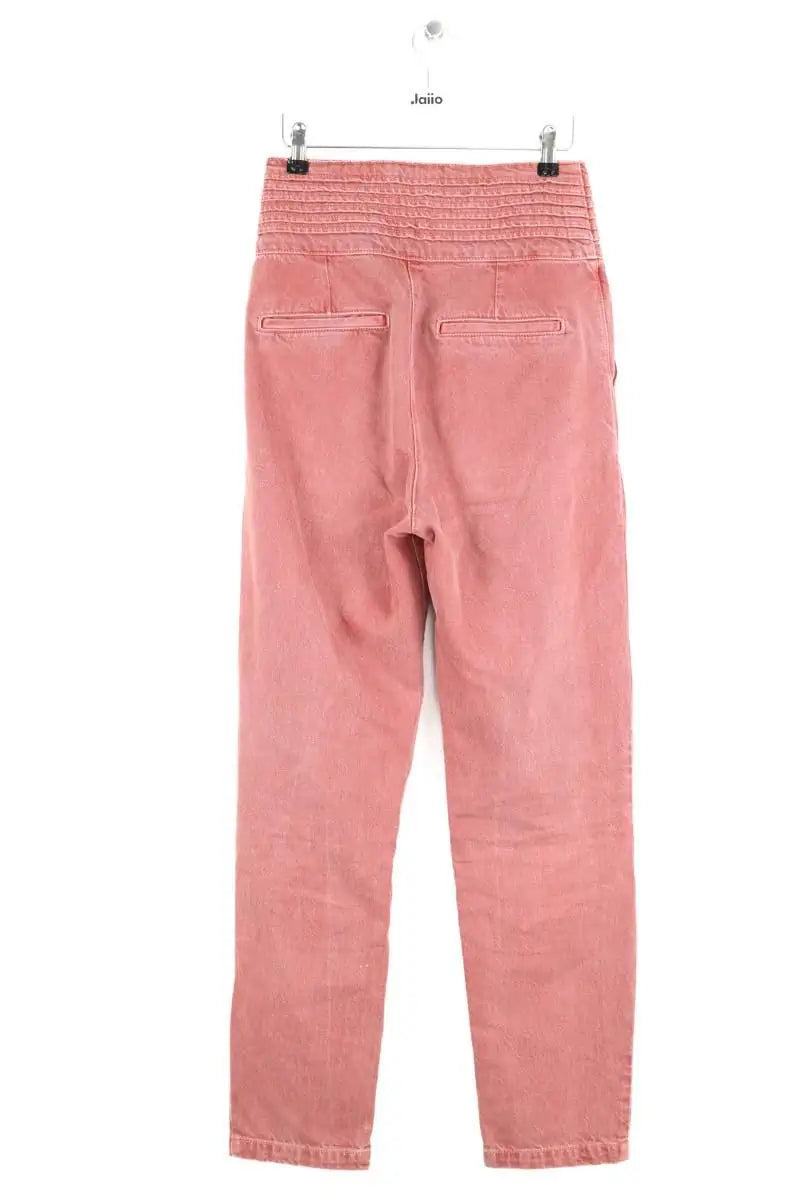 Jean droit Sézane Rose en Coton