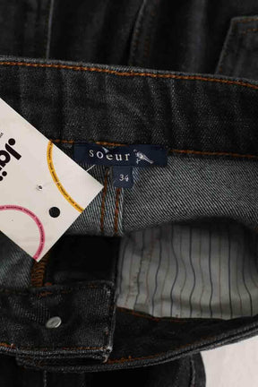 Jean droit Soeur Noir en Coton