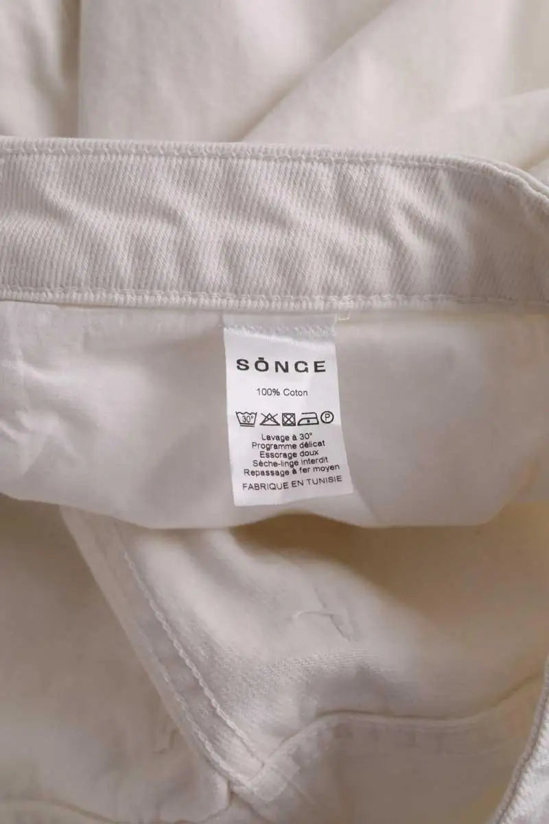 Jean droit Songe Lab Blanc en Coton