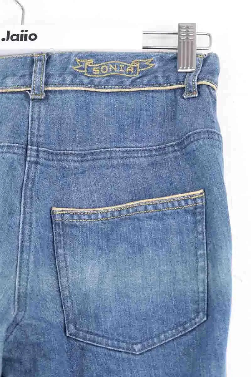 Jean droit Sonia Rykiel Bleu en Coton