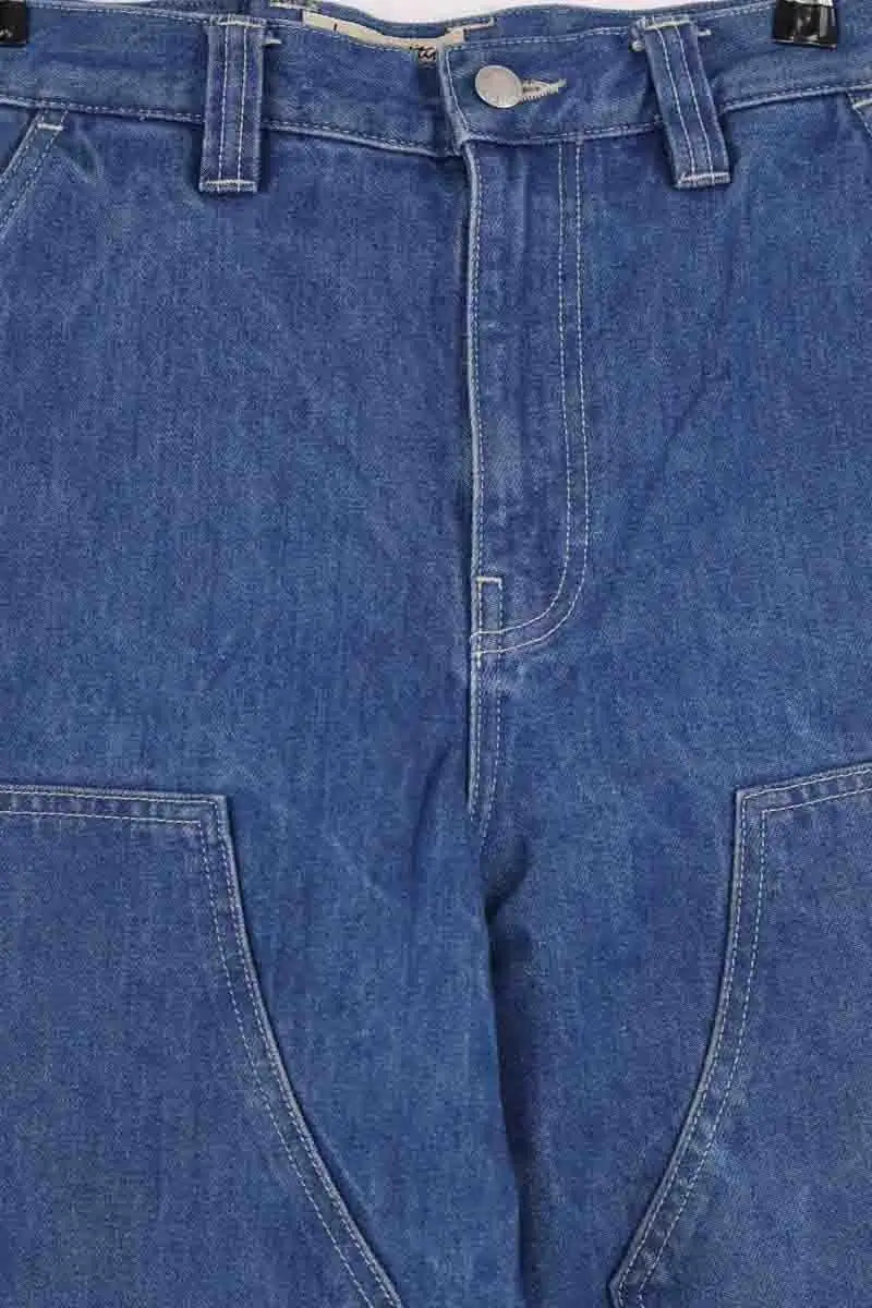 Jean droit Stüssy Bleu en Coton