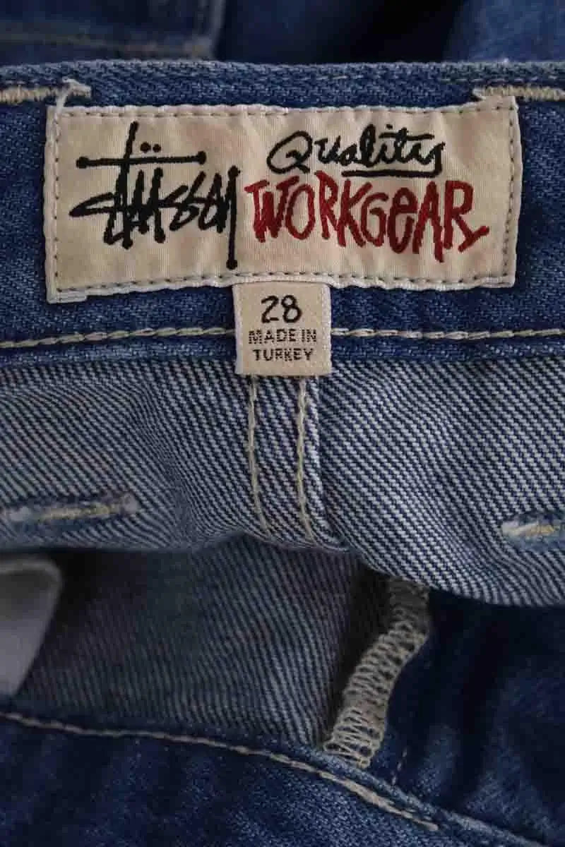 Jean droit Stüssy Bleu en Coton