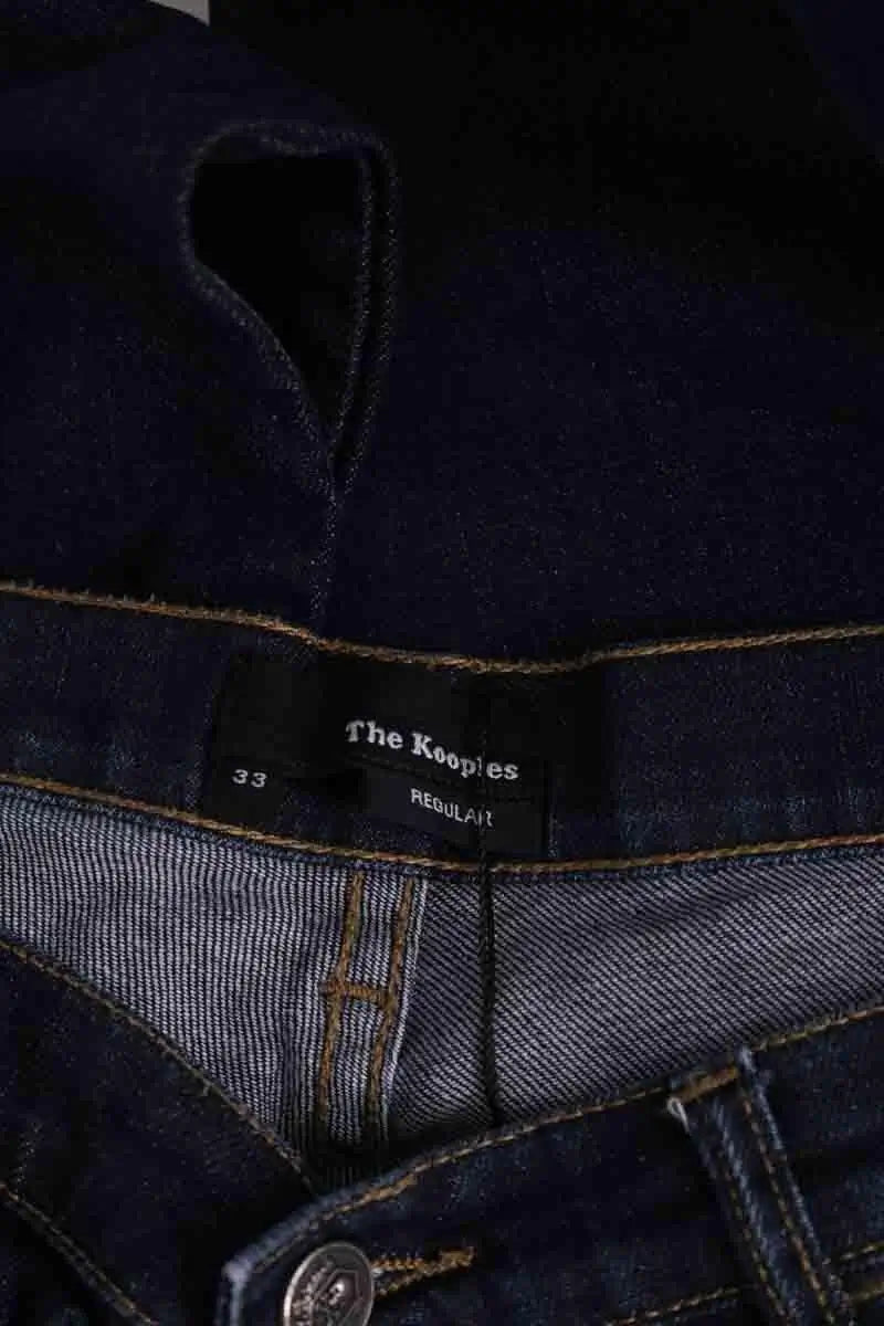 Jean droit The Kooples Marine en Coton