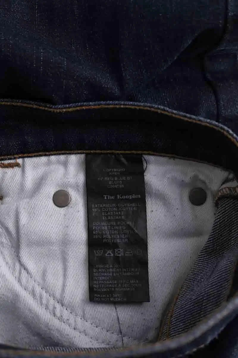 Jean droit The Kooples Marine en Coton