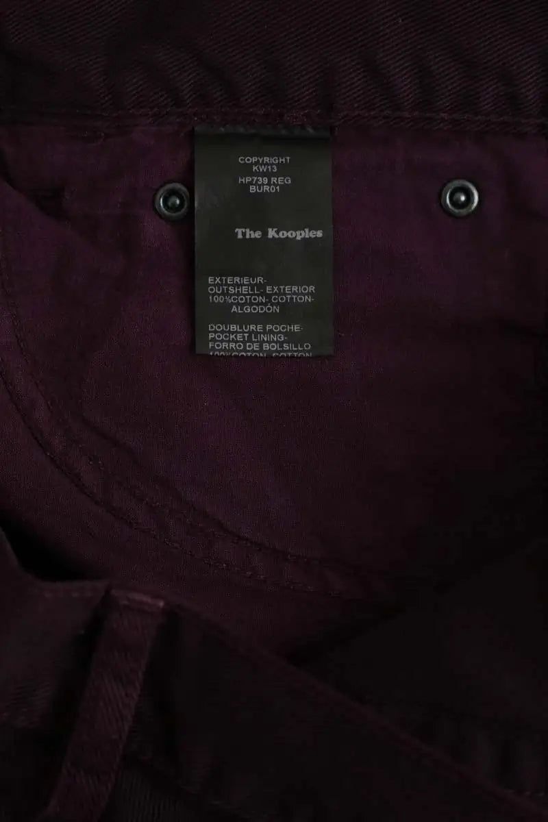 Jean droit The Kooples Violet en Coton