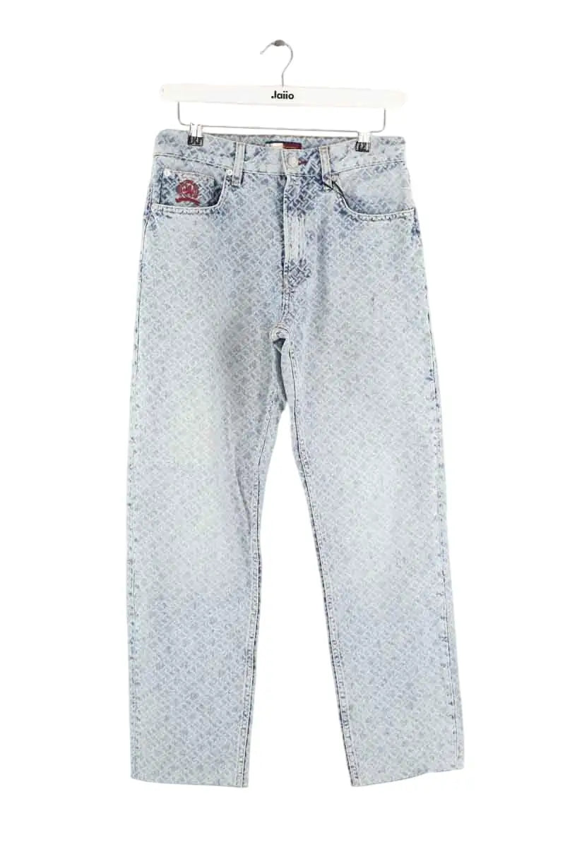 Jean droit Tommy Hilfiger Bleu en Coton, taille L - Seconde Main