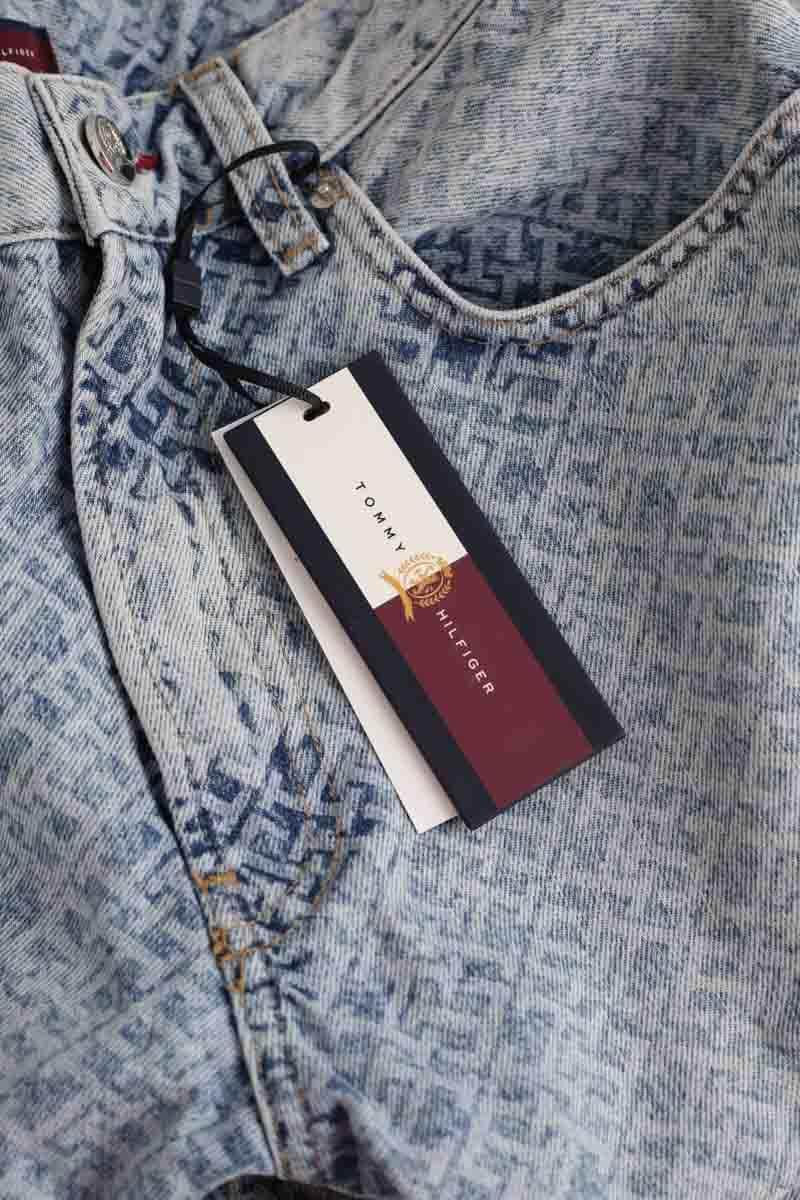 Jean droit Tommy Hilfiger Bleu en Coton