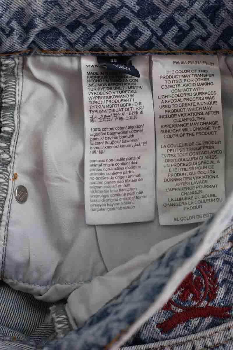 Jean droit Tommy Hilfiger Bleu en Coton