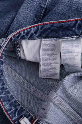 Jean droit Tommy Hilfiger Bleu en Coton