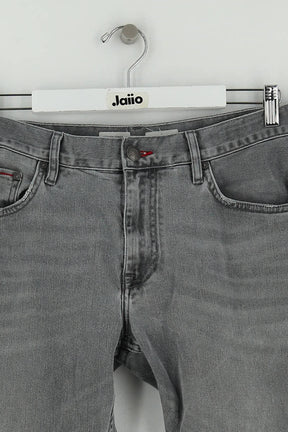 Jean droit Tommy Hilfiger Gris en Coton