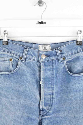 Jean droit Valentino Bleu en Coton