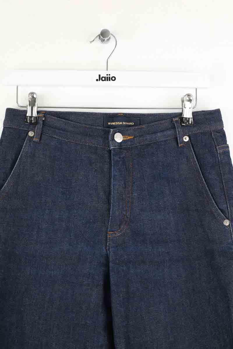 Jean droit Vanessa Seward Bleu en Coton