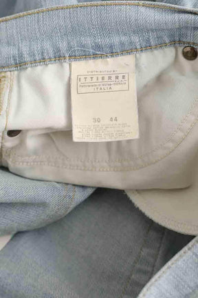 Jean droit Versace Bleu en Coton
