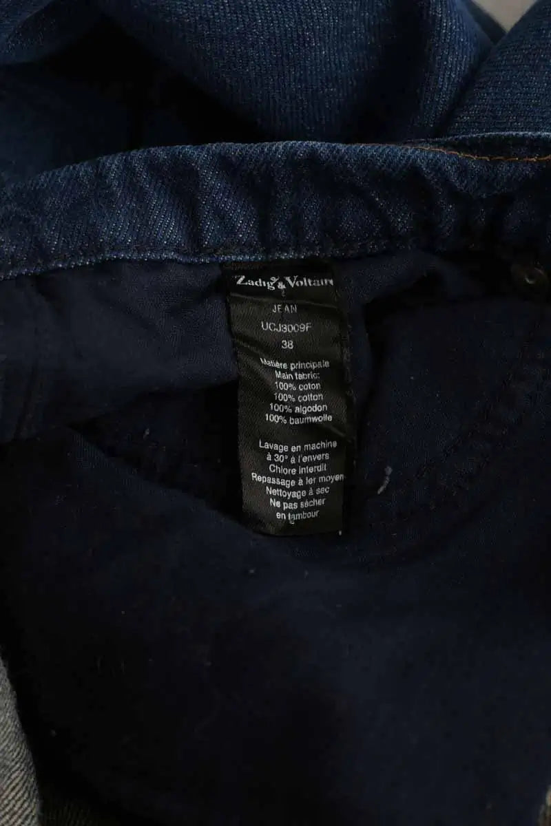 Jean droit Zadig & Voltaire Bleu en Coton