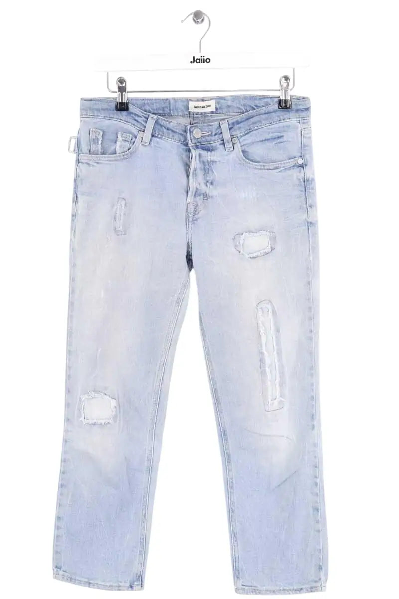 Jean droit Zadig & Voltaire Bleu en Coton, taille S - Seconde Main