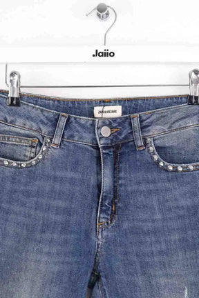 Jean droit Zadig & Voltaire Bleu en Coton