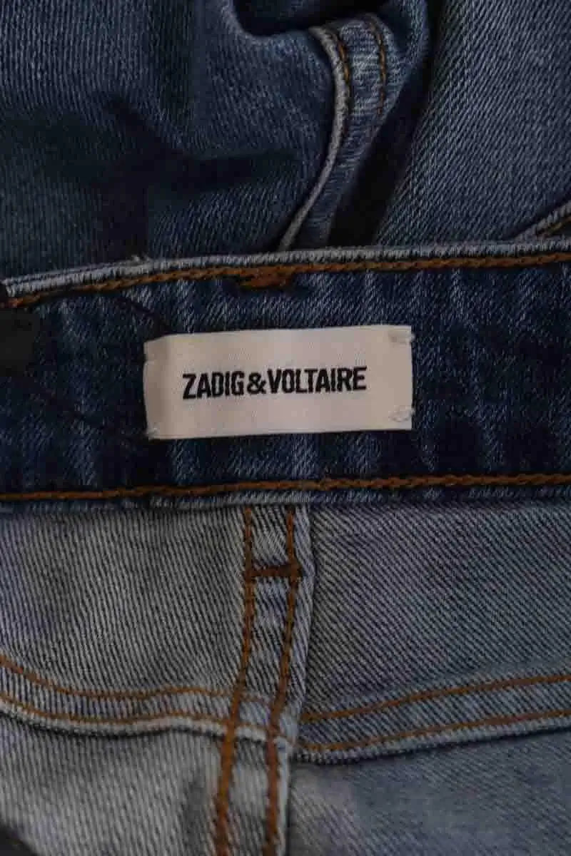 Jean droit Zadig & Voltaire Bleu en Coton