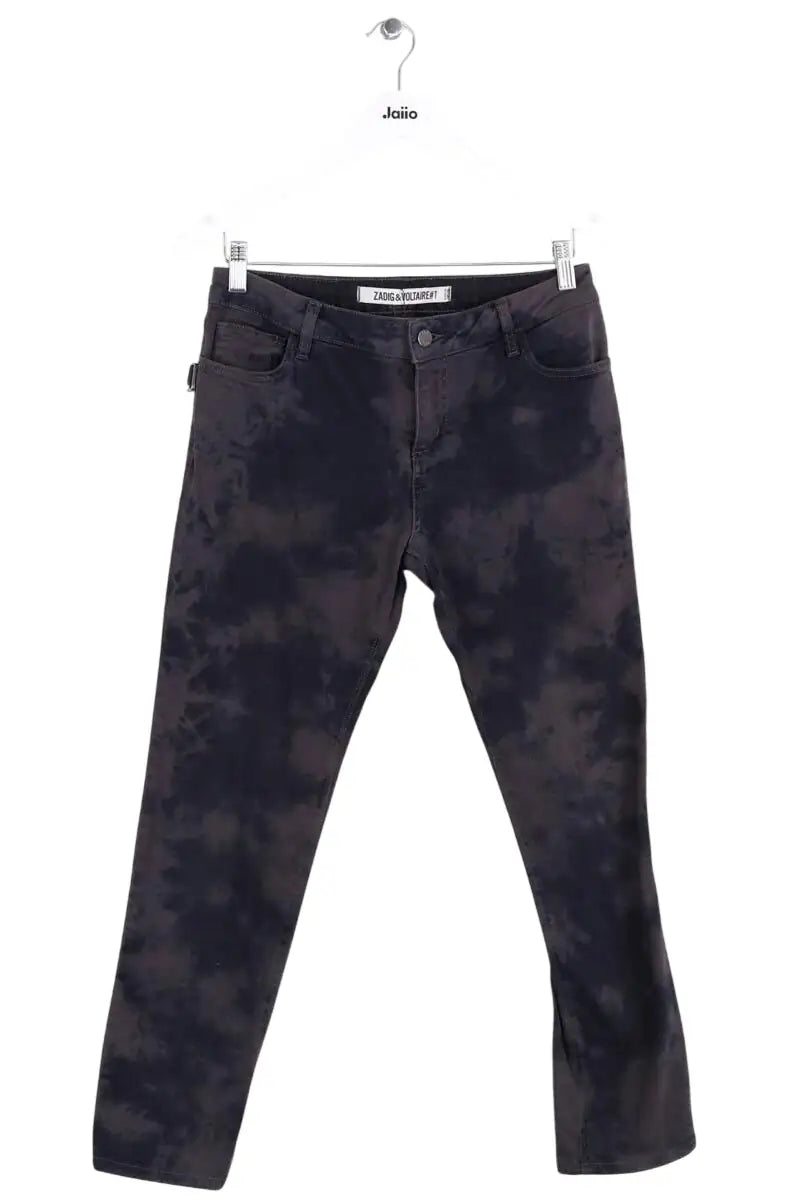 Jean droit Zadig & Voltaire Noir en Coton, taille XS - Seconde Main