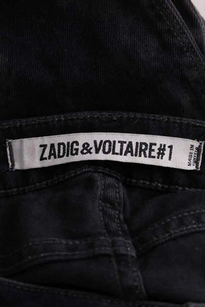 Jean droit Zadig & Voltaire Noir en Coton