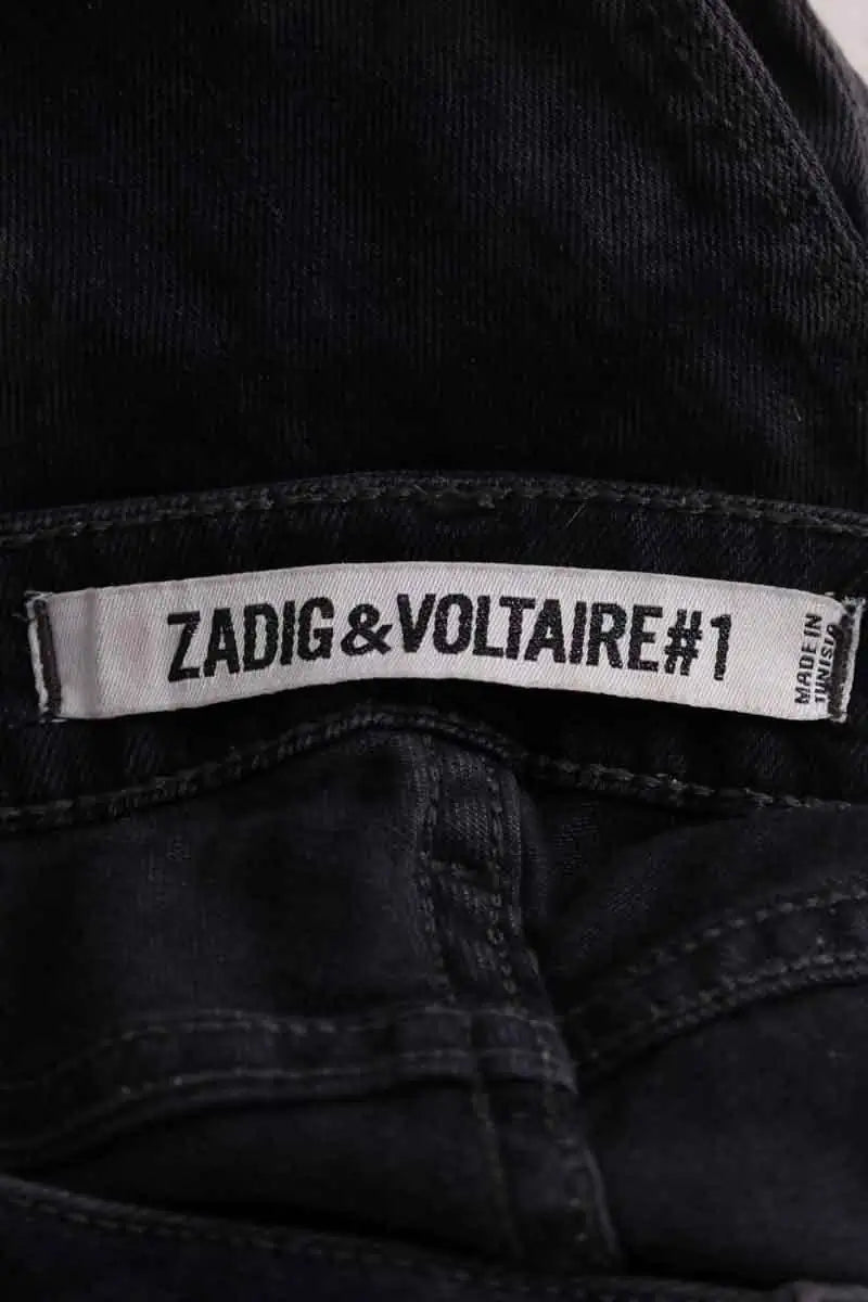 Jean droit Zadig & Voltaire Noir en Coton