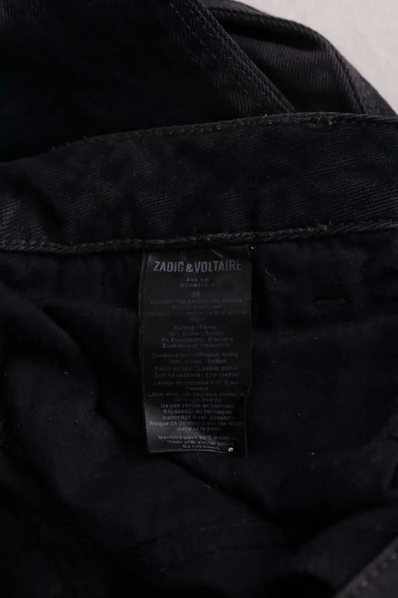 Jean droit Zadig & Voltaire Noir en Coton
