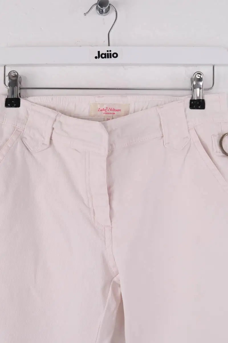 Jean droit Zadig & Voltaire Rose en Coton