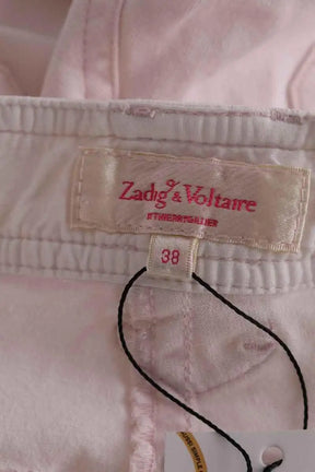 Jean droit Zadig & Voltaire Rose en Coton