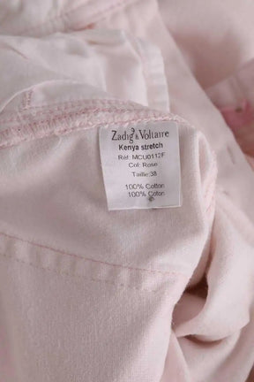Jean droit Zadig & Voltaire Rose en Coton