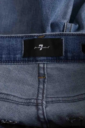 Jean flare 7 For All Mankind Bleu en Coton