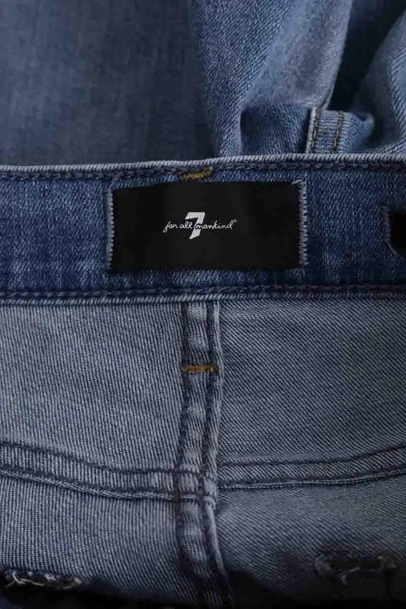 Jean flare 7 For All Mankind Bleu en Coton