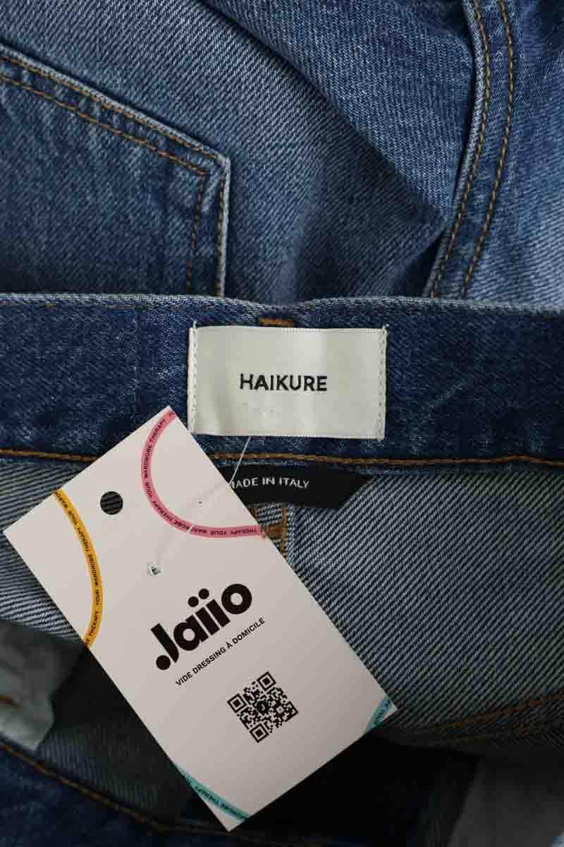 Jean Haikure Bibi real blue Bleu en Coton