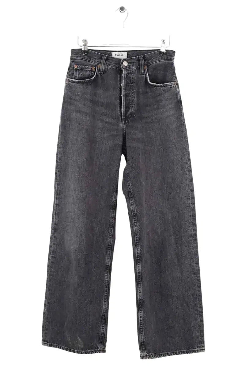 Jean large Agolde Anthracite en Coton, taille L - Seconde Main