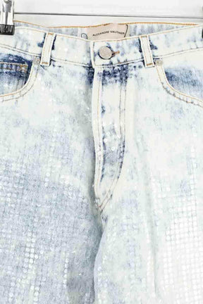 Jean large Alexandre Vauthier Blanc en Coton