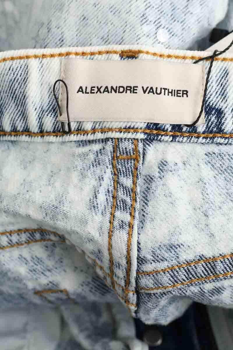 Jean large Alexandre Vauthier Blanc en Coton
