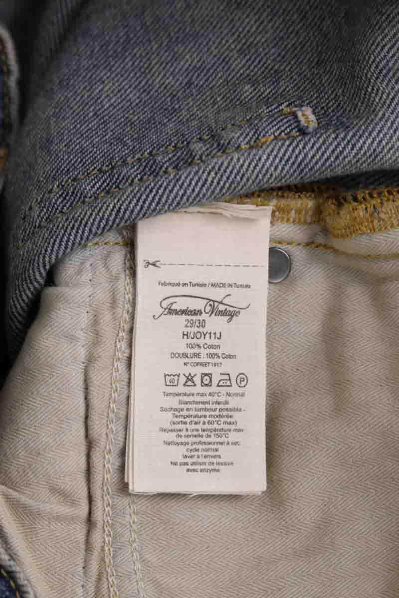 Jean large American Vintage Bleu en Coton