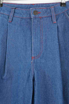 Jean large American Vintage Bleu en Coton
