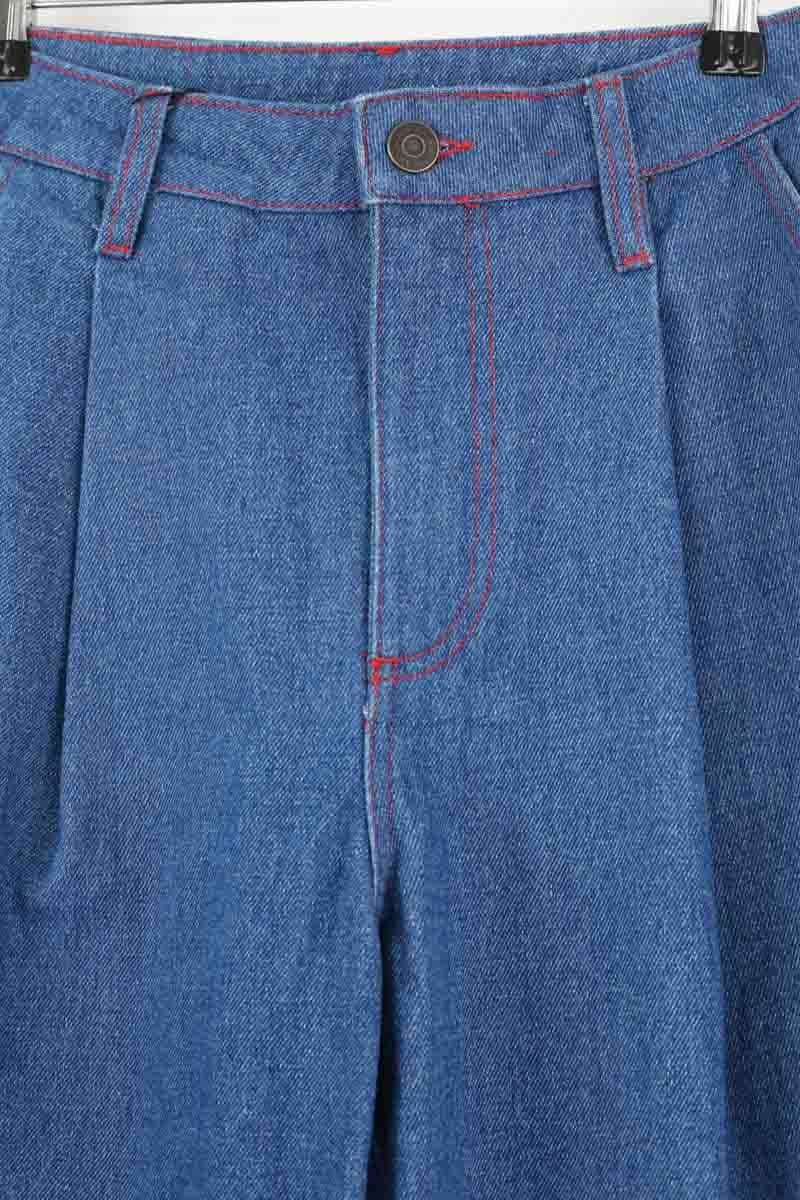 Jean large American Vintage Bleu en Coton
