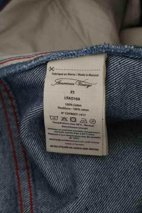 Jean large American Vintage Bleu en Coton