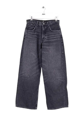 Jean large Anine Bing Noir en Coton, taille XS - Seconde Main