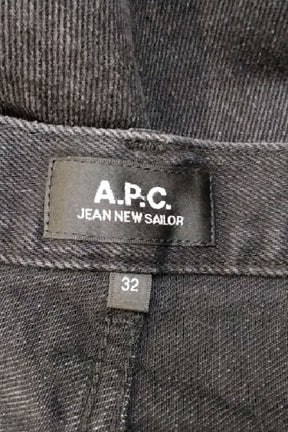 Jean large APC Noir en Coton