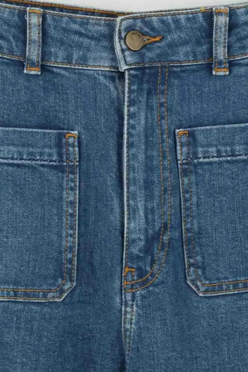 Jean large Ba&Sh Bleu en Coton